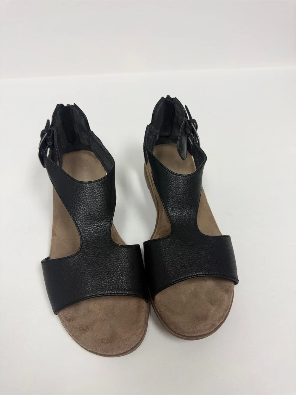 Kim Rogers Black Open-Toe Cutout Sandals